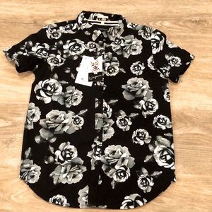 Boys - Denim & Flower button down shirt size 9/10